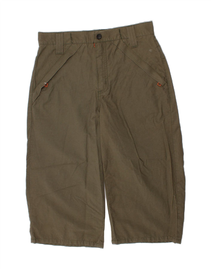 LEE Womens Graphic Bermuda Shorts Medium W28 Khaki Cotton Vintage Lee and Second-Hand Lee from Messina Hembry 