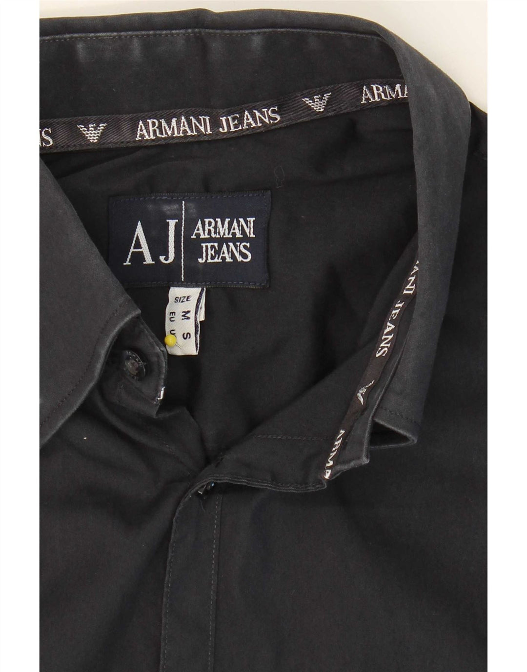 Camicia Armani Jeans Uomo Cotone Medio Blu Navy