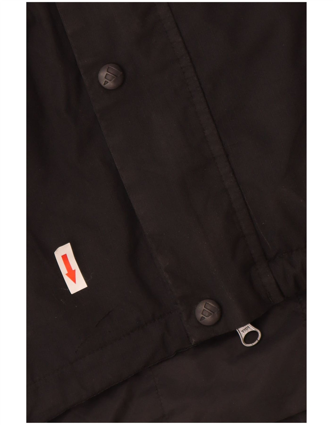 Giacca a vento con cappuccio da uomo Adidas UK 40/42 media nera in poliammide