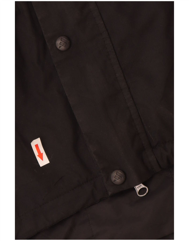 Giacca a vento con cappuccio da uomo Adidas UK 40/42 media nera in poliammide