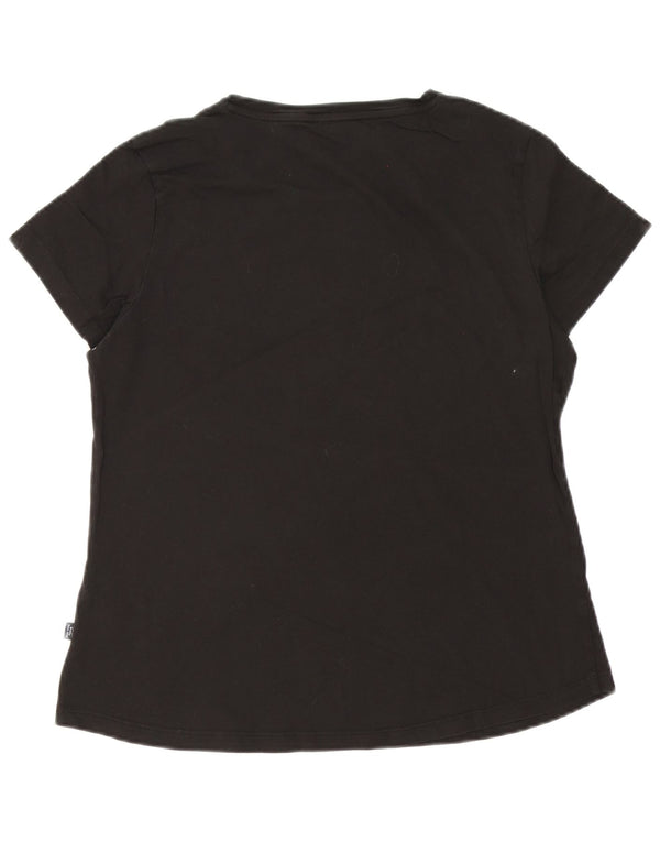 T-shirt grafica da donna Puma UK 16 grande cotone nero
