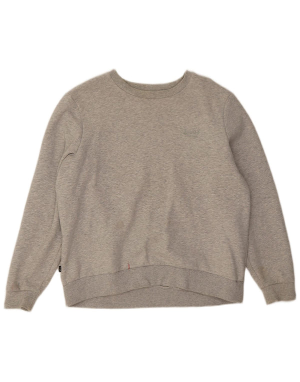 Felpa oversize da donna Superdry Maglione UK 16 Large Grigio Cotone
