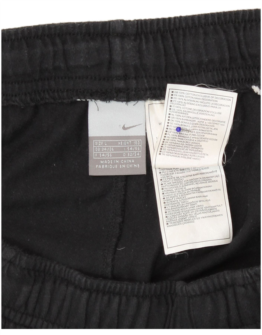 Pantaloncini sportivi Nike da uomo grandi in cotone nero