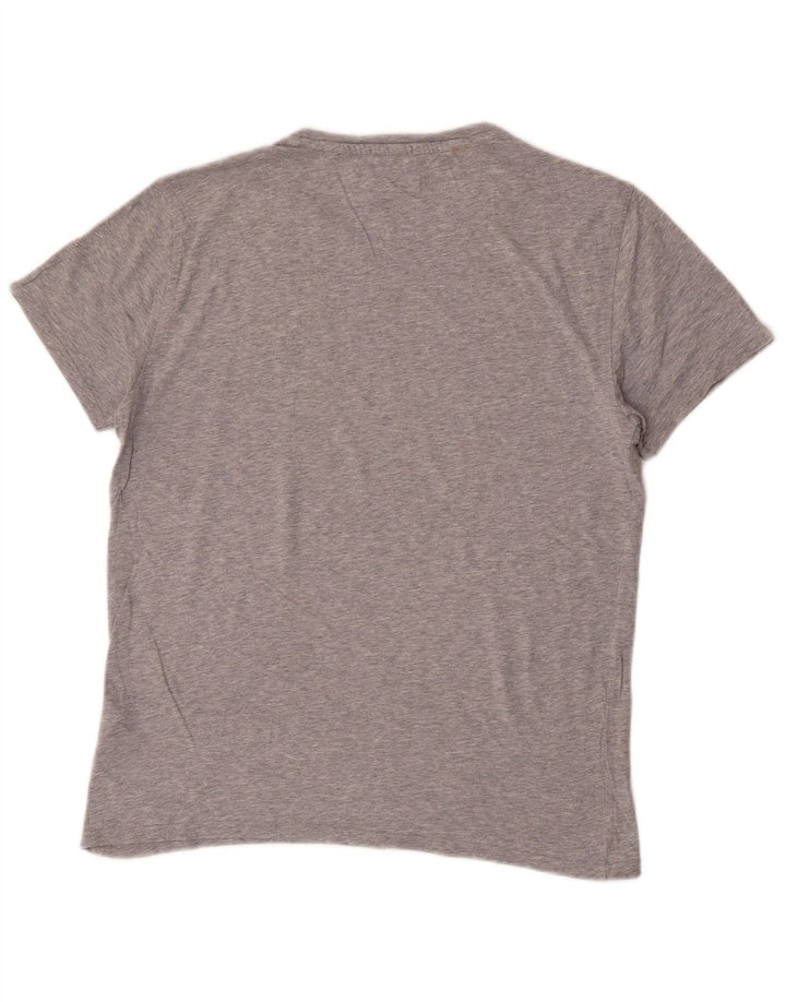 T-shirt da uomo vestibilità regolare Tommy Hilfiger Top Small in cotone grigio
