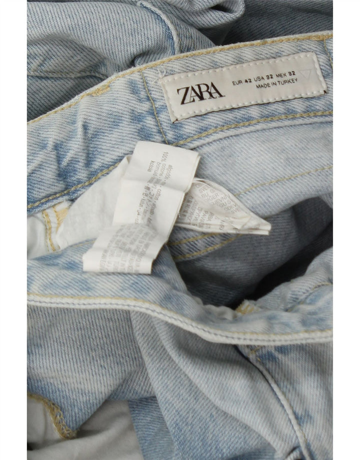 Pantaloncini di jeans da uomo Zara EU 42 Large W32 cotone blu