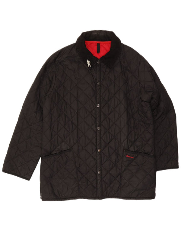 Giacca trapuntata da uomo Barbour UK 40 Large nera in poliammide