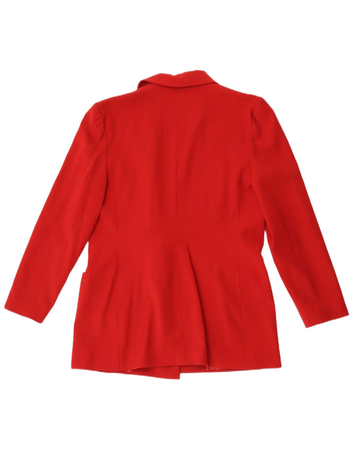 Giacca Blazer a 1 Bottone Donna Gai Mattiolo IT 48 XL Lana Rossa