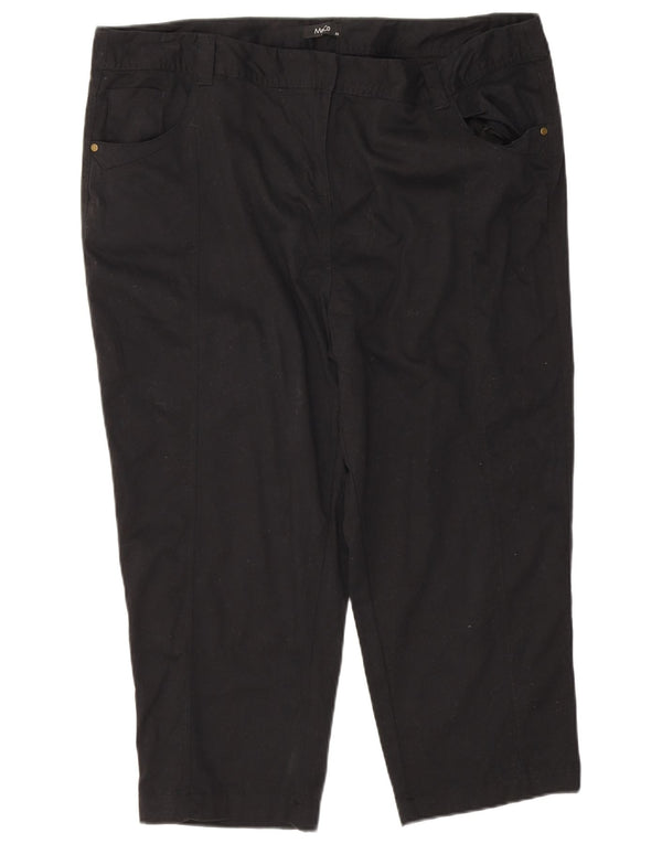 Pantaloni Capri da donna M&Co UK 20 XL W40 L22 Cotone nero