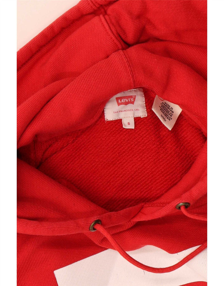 Maglione con cappuccio grafico da uomo Levi's piccolo in cotone rosso