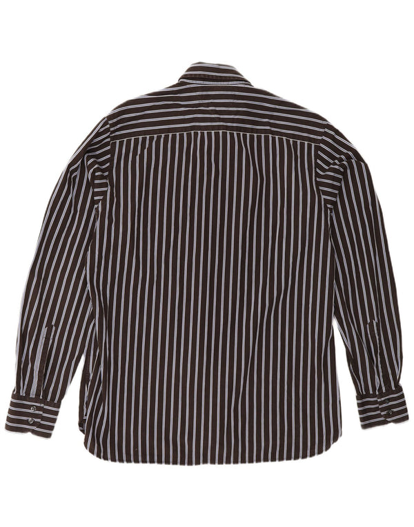 TOMMY HILFIGER Camicia da uomo in cotone a righe marrone medio