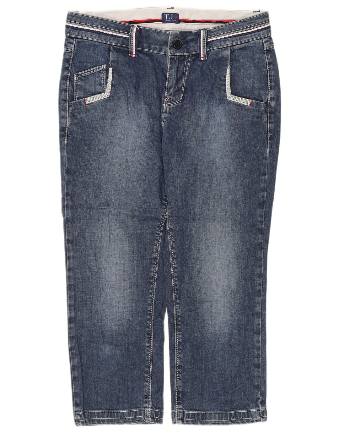 Jeans Capri Donna Trussardi W26 L20 Blu Cotone