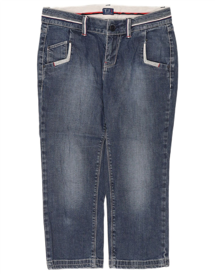 Jeans Capri Donna Trussardi W26 L20 Blu Cotone
