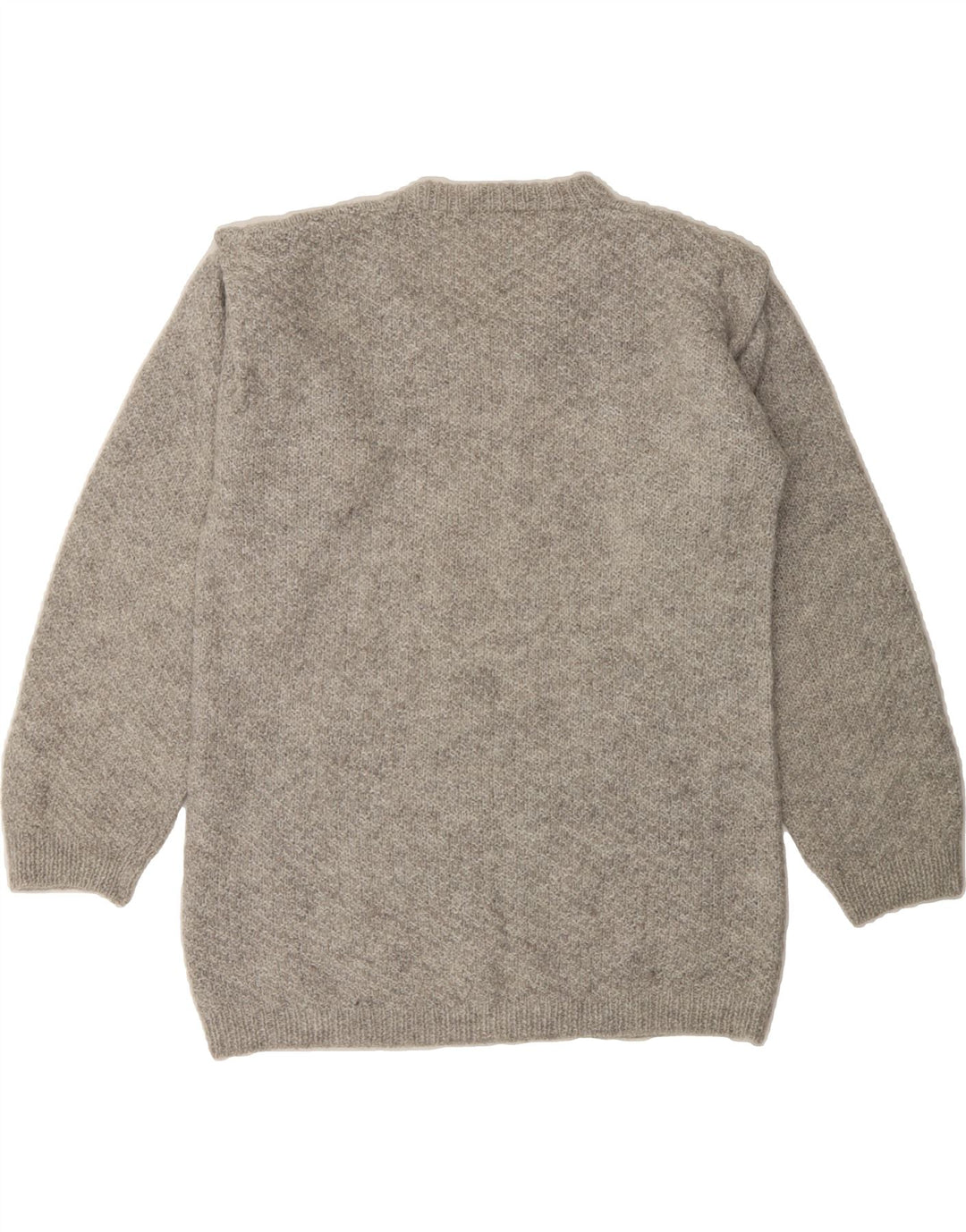 VINTAGE Mens Boat Neck Jumper Sweater Medium Grey Vintage Vintage and Second-Hand Vintage from Messina Hembry 