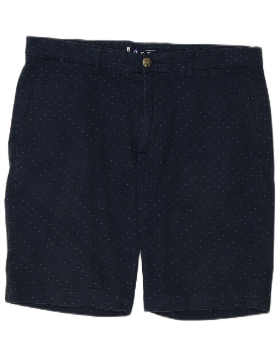 Pantaloncini chino da uomo BEN SHERMAN W34 Large in cotone maculato blu navy