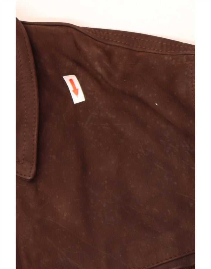Giacca in pelle vintage da uomo UK 40 grande marrone