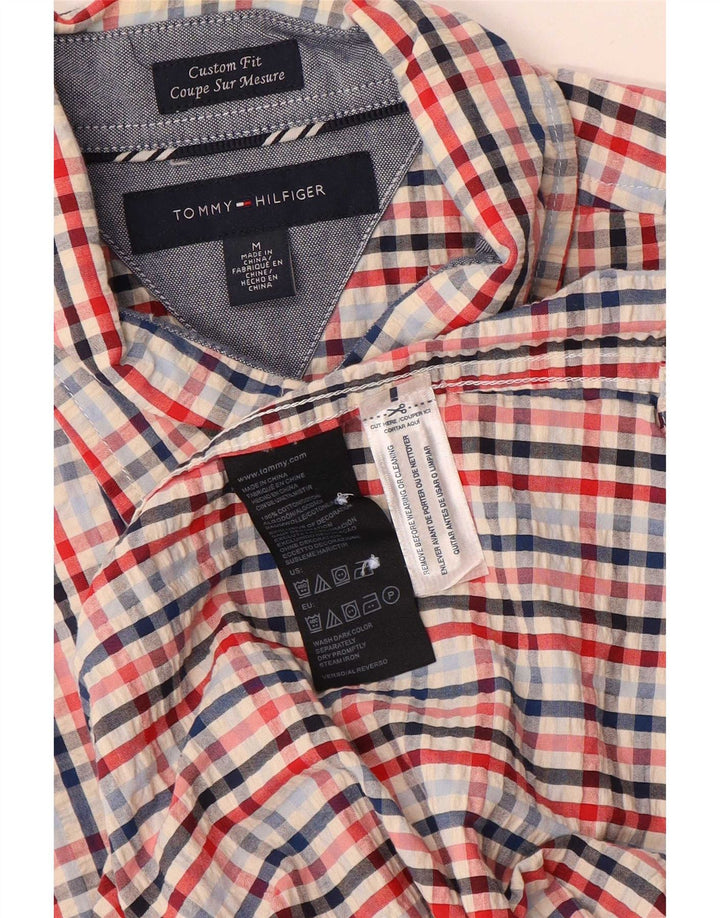 Camicia a maniche corte da uomo Tommy Hilfiger a quadretti multicolore medio