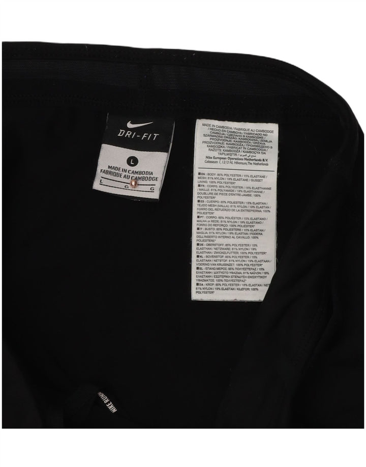 Leggings Nike Dri Fit Capri da donna UK 14 grande poliestere nero