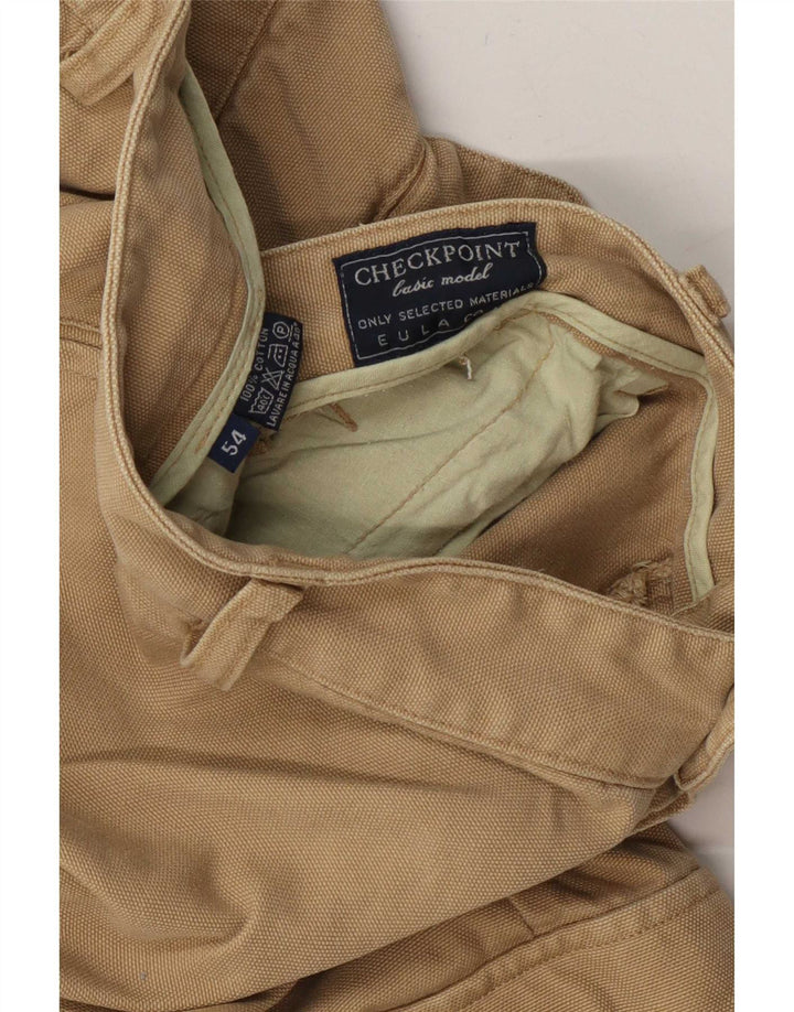 Pantaloncini cargo da uomo vintage IT 54 2XL W42 Cotone beige
