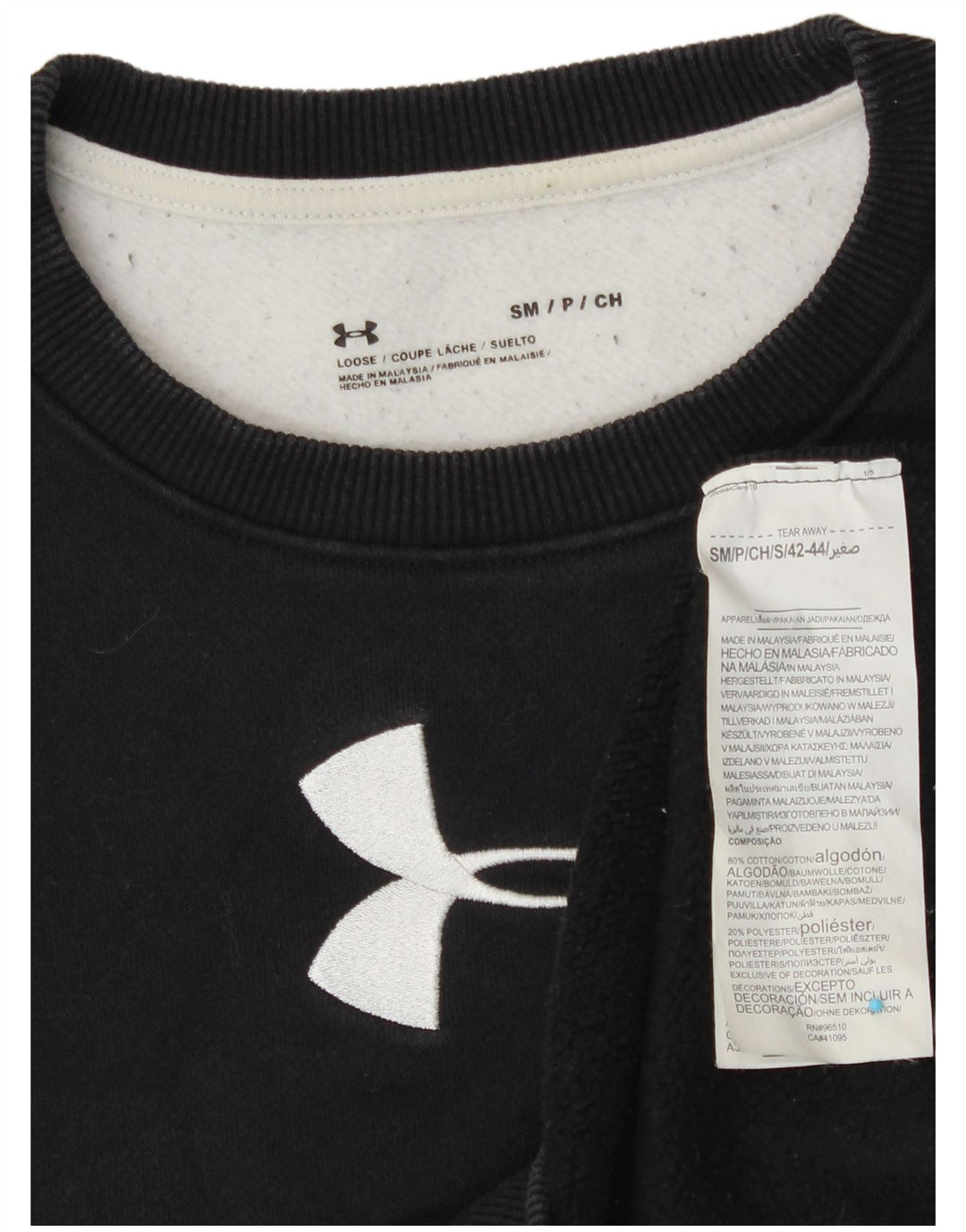Felpa da donna UNDER ARMOUR UK 10 Small Black Colourblock