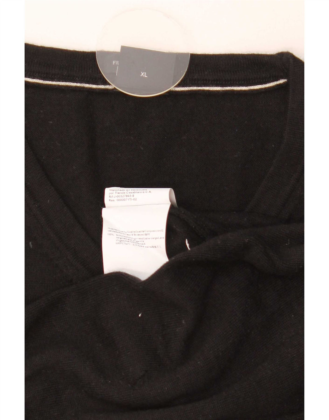 Maglione Hugo Boss da uomo con scollo a V XL in lana vergine nera