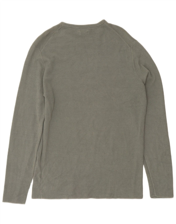 Massimo Dutti Top Uomo Manica Lunga Large Verde Cotone