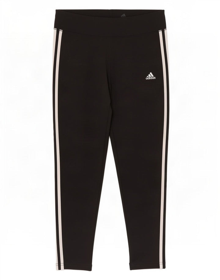 Leggings Adidas Donna UK 16/18 Large Nero Poliestere