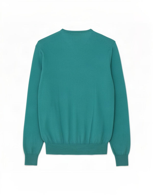 Massimo Dutti Maglione da uomo con scollo a V XL in cotone blu