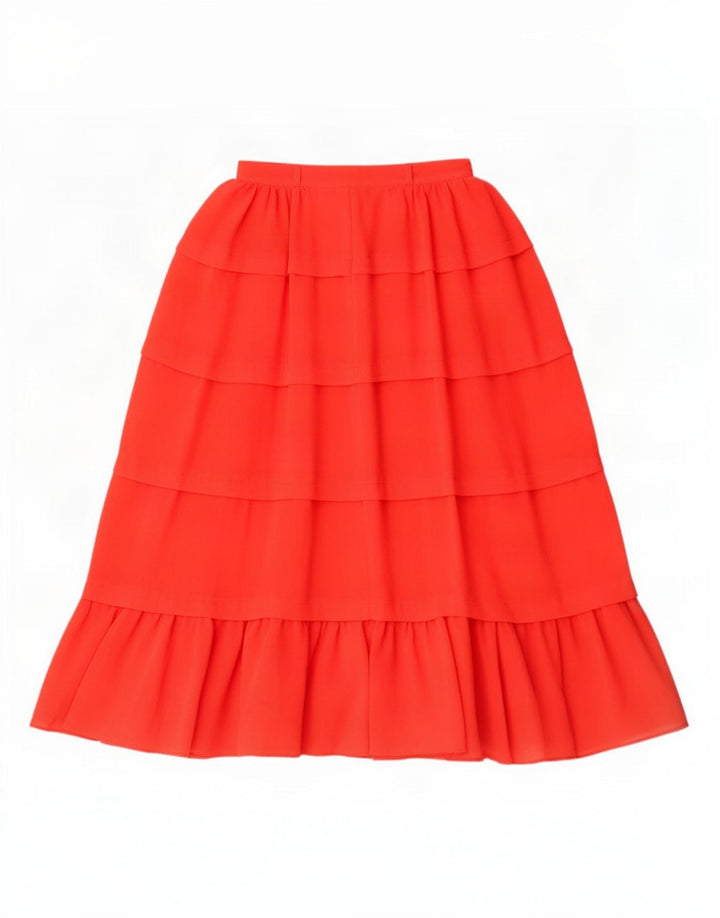 Gonna a strati da donna Jean Claude EU 36 piccola W26 poliestere rosso