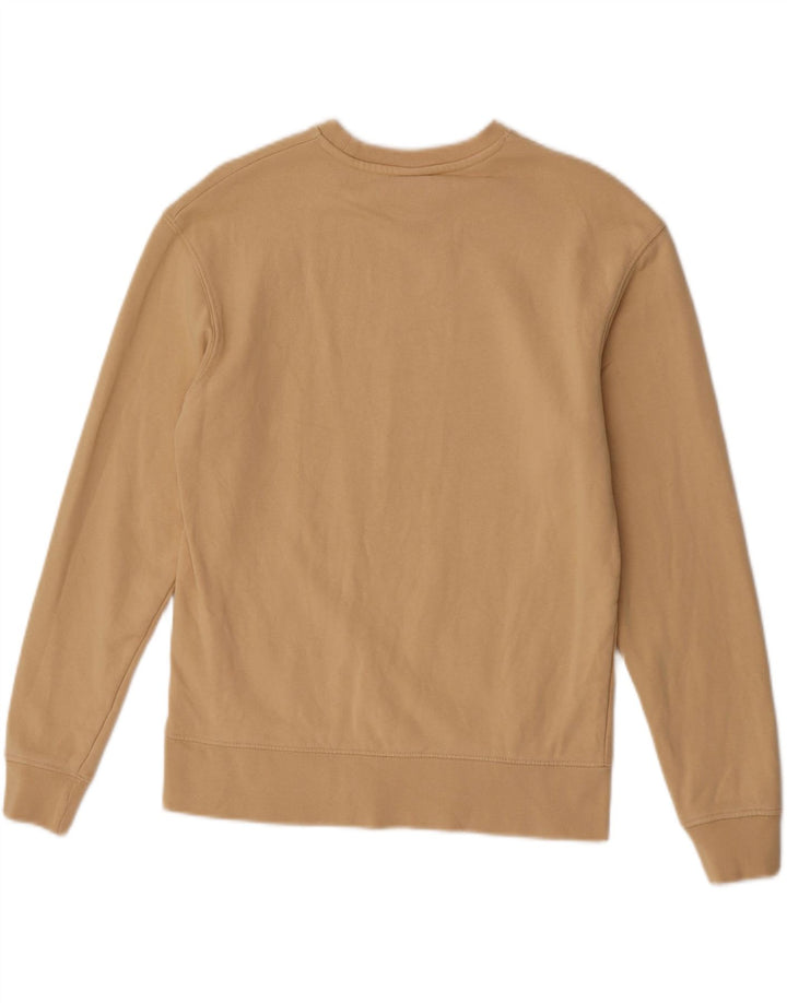 Zara Uomo Felpa Maglione Piccolo Cotone Beige
