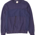 CHAMPION Felpa con grafica da uomo Maglione grande in cotone color block blu navy