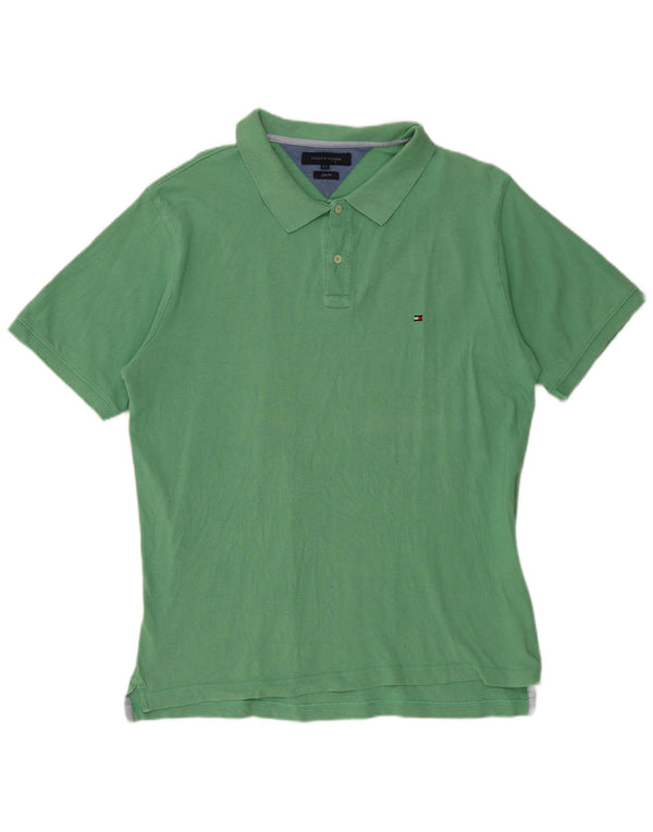 TOMMY HILFIGER Polo slim fit da uomo 2XL cotone verde