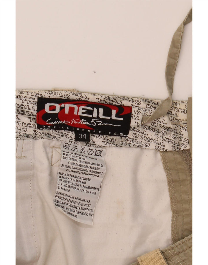 Pantaloni cargo capri da uomo O'NEILL W34 L19 cotone beige