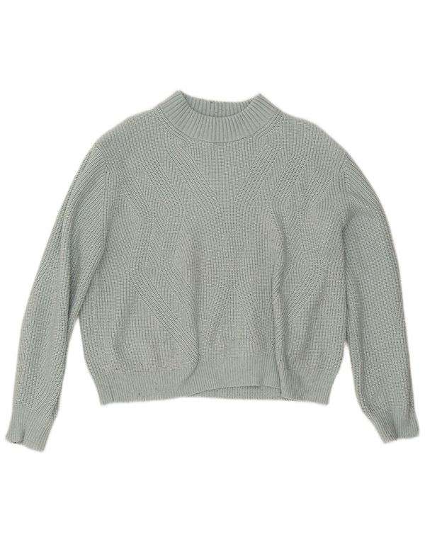 Maglione da donna Marks & Spencer a collo alto corto UK 16 grande turchese