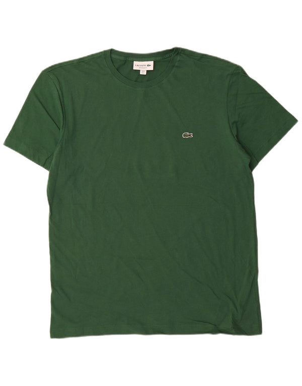 T-shirt Lacoste da uomo vestibilità regolare taglia 5 grande in cotone verde