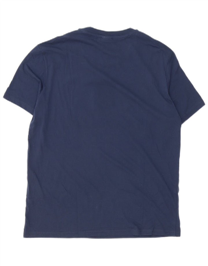 T-shirt grafica da uomo Champion Top piccola in cotone blu navy