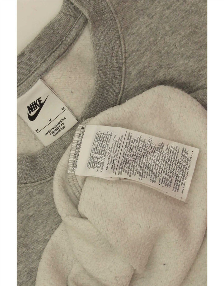 Felpa grafica da uomo Nike Felpa in cotone color block grigio medio
