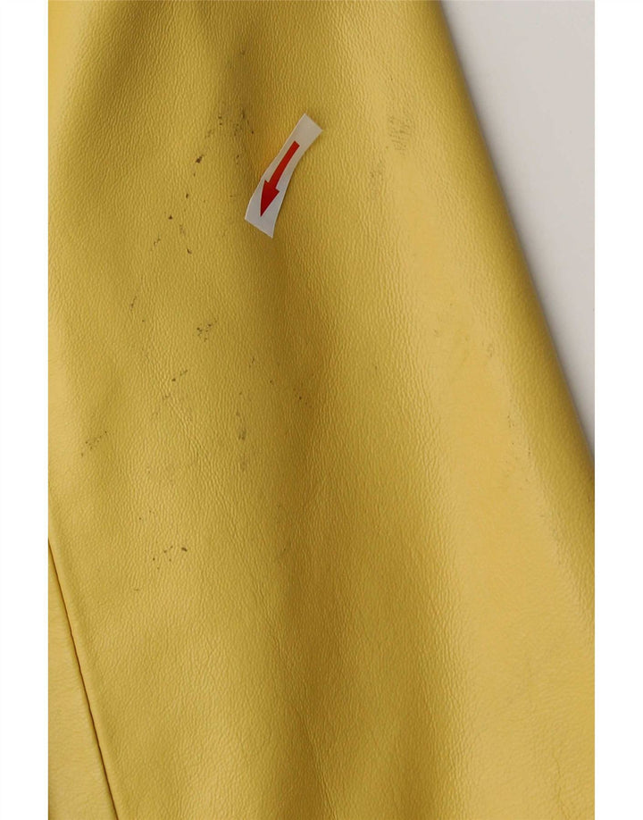 Giacca in pelle con zip da donna DINO' Z UK 12 Pelle gialla media
