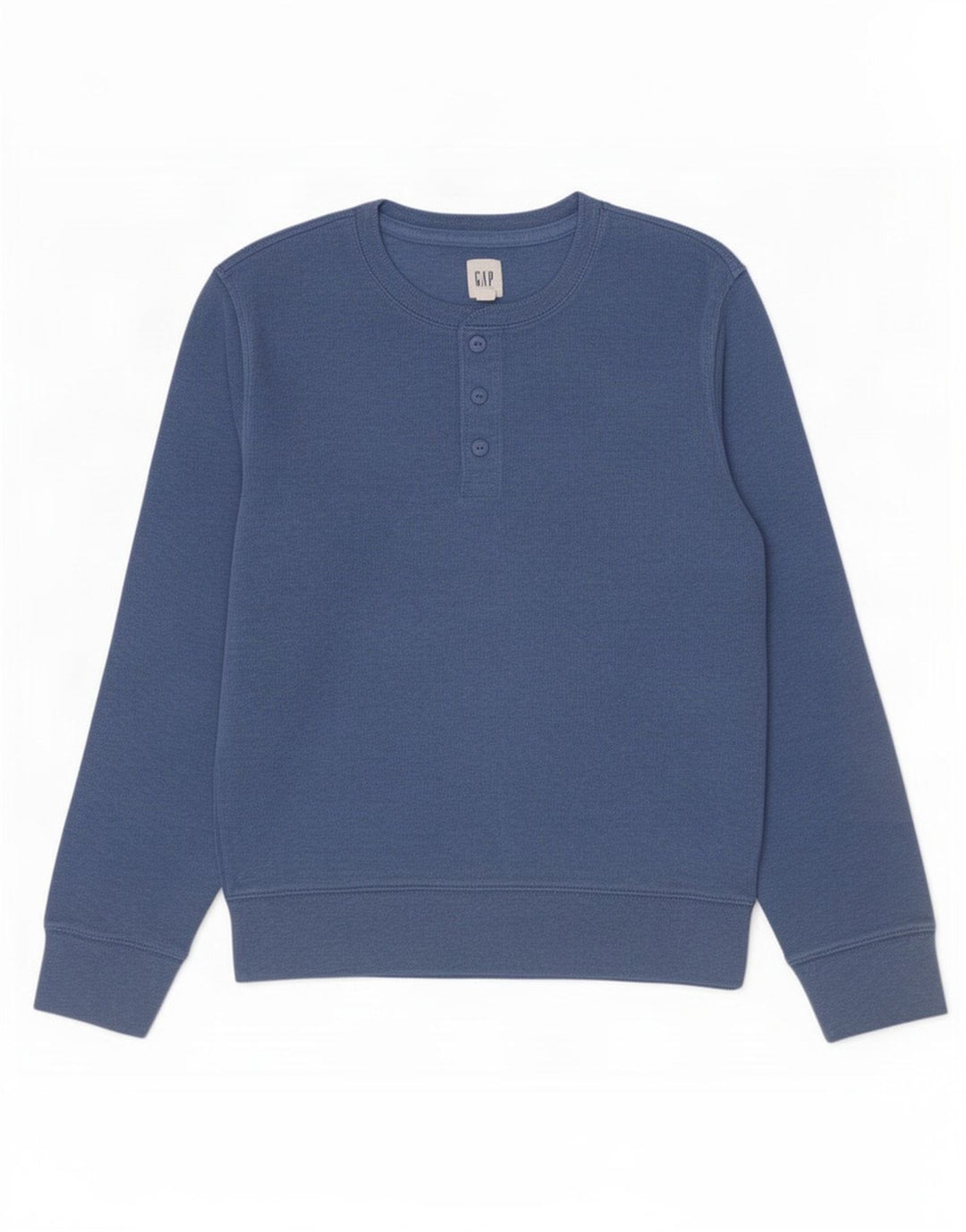 Top da uomo Gap a maniche lunghe in cotone blu medio