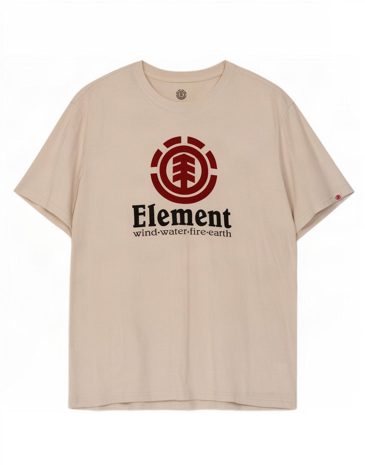 T-shirt grafica da uomo con vestibilità regolare Element, taglia grande, in cotone bianco