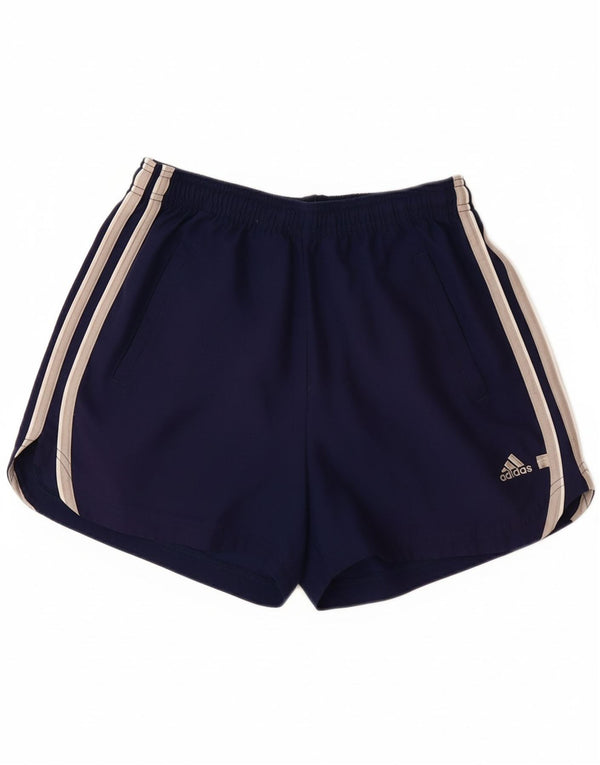Pantaloncini sportivi ADIDAS da donna UK 12 medio blu navy poliestere
