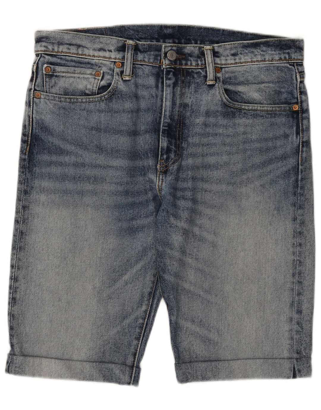 Pantaloncini di jeans Levi's 502 da uomo W34 di grandi dimensioni in cotone blu