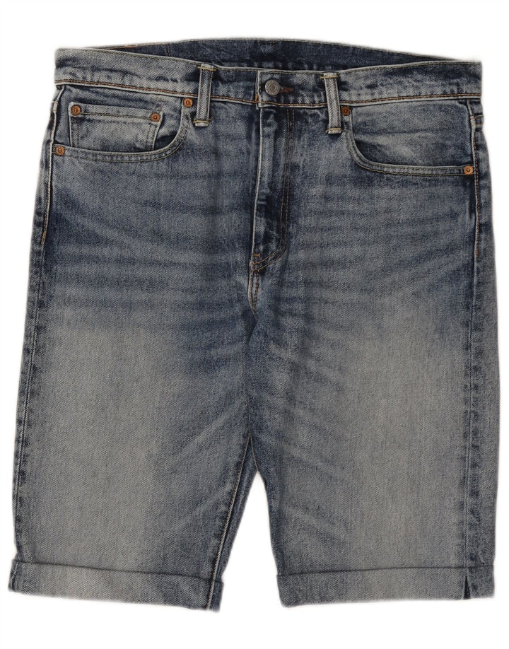 Pantaloncini di jeans Levi's 502 da uomo W34 di grandi dimensioni in cotone blu