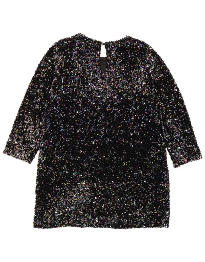 Abito a trapezio con paillettes da donna Zara UK 18 XL Poliestere multicolore