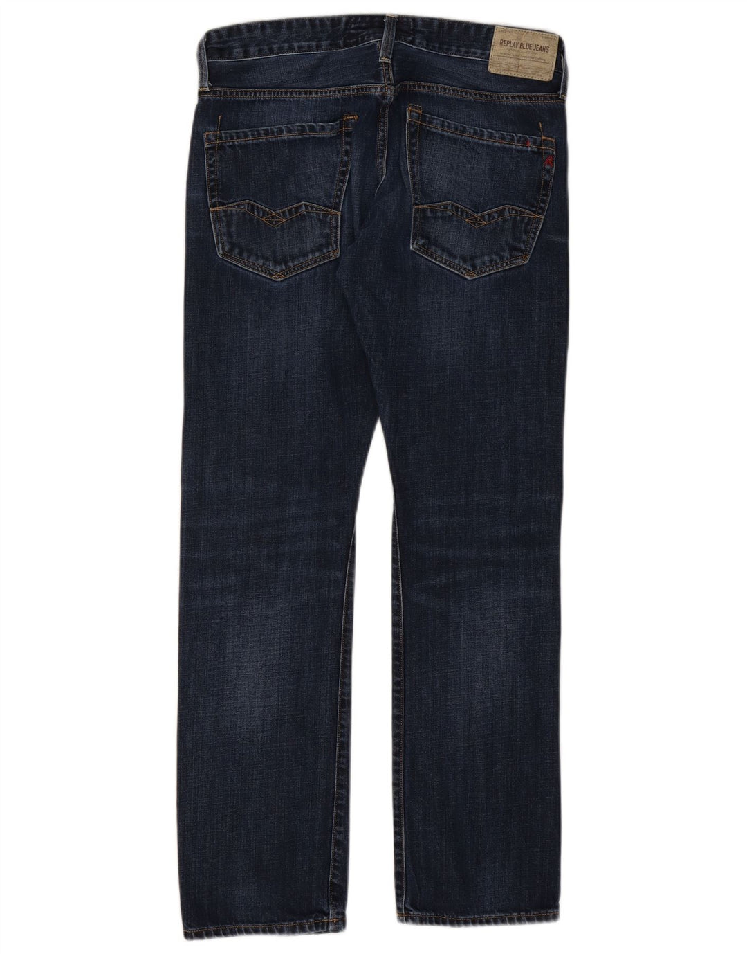 Jeans dritti da uomo Replay W32 L32 in cotone blu navy