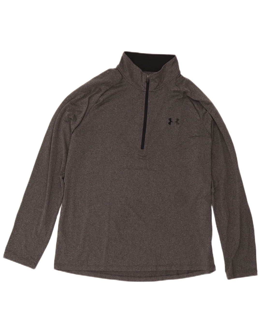 Maglia da ginnastica Under Armour da uomo con zip e collo, grande, grigia