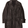RAINBOW Womens Leather Coat IT 44 Medium Black Vintage Rainbow and Second-Hand Rainbow from Messina Hembry 