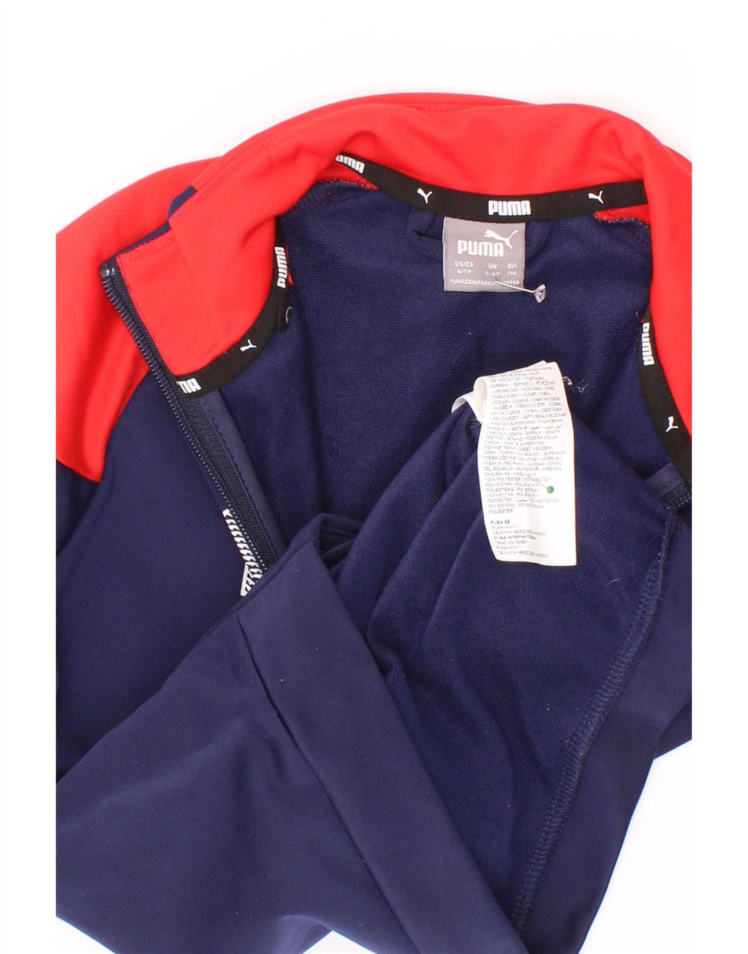 Giacca da tuta grafica da ragazzo Puma 5-6 anni Blu navy Colourblock