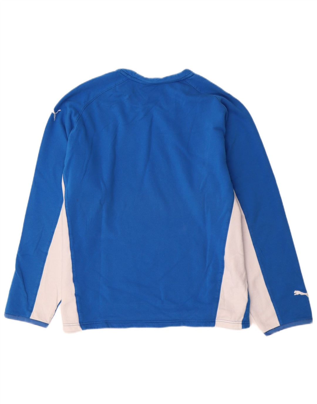Maglia a maniche lunghe da donna Puma UK 14 Cotone color block blu medio