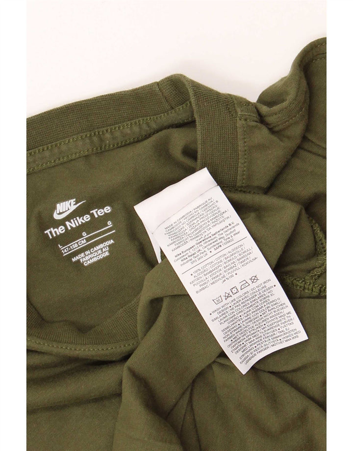 Maglietta Nike da ragazzo Regular 12-13 anni Large Verde Cotone