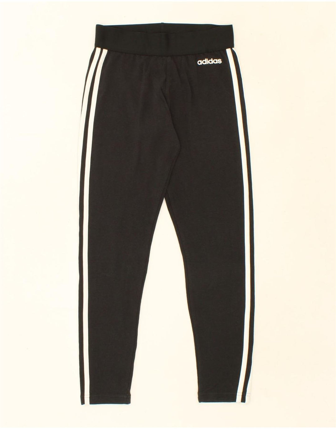 ADIDAS Womens Leggings UK 8/10 Small  Black Cotton Vintage Adidas and Second-Hand Adidas from Messina Hembry 